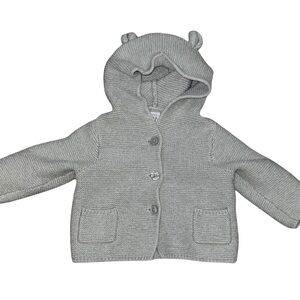 GAP Light Gray Baby Knit Hoodie